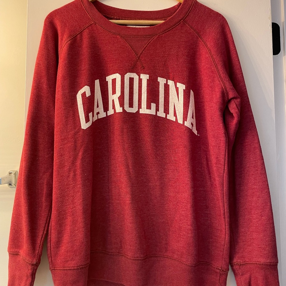 Red Carolina crew neck super soft and comfortable